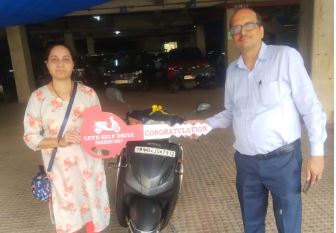 Sonal with her Activa 4G