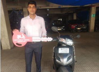 Rahul with his Activa