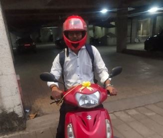 Sagar with his Access 125